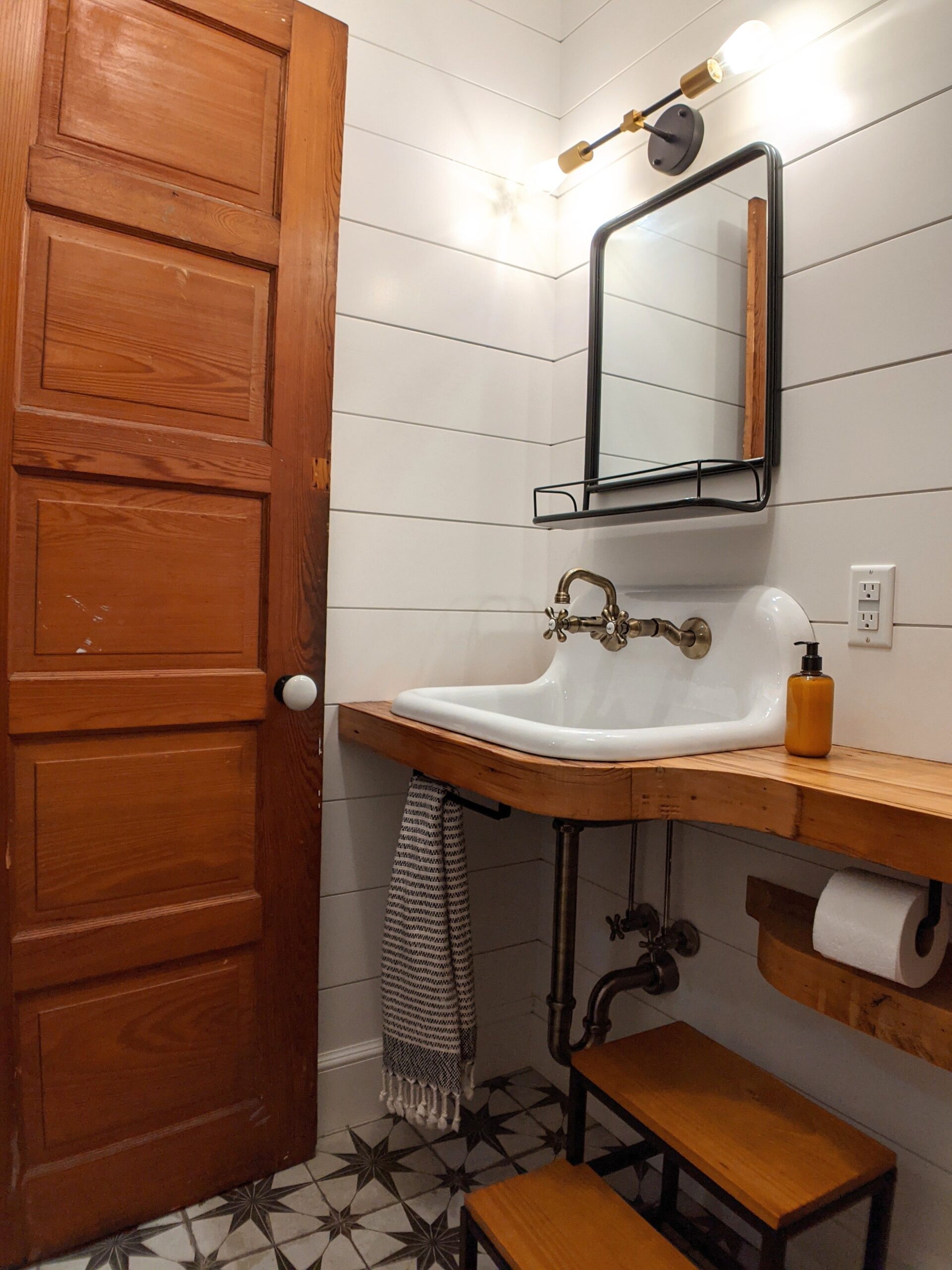 Half Bath Before & After - Charlotte House Revival